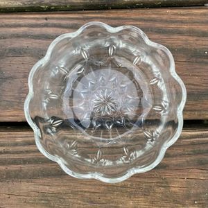 ARCOROC VINTAGE GLASS CANDY DISH STARBURST FAIRY LIFE